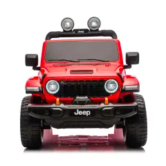 Jeep Wrangler Rubicon Auto Elettrica, Licenza Ufficiale, Telecomando e Luci LED, Rosso - auto