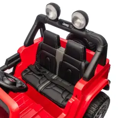Jeep Wrangler Rubicon Auto Elettrica, Licenza Ufficiale, Telecomando e Luci LED, Rosso - auto