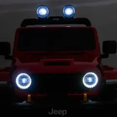 Jeep Wrangler Rubicon Auto Elettrica, Licenza Ufficiale, Telecomando e Luci LED, Rosso - auto