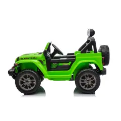 Jeep Wrangler Rubicon Auto Elettrica, Licenza Ufficiale, Telecomando e Luci LED, Verde - auto