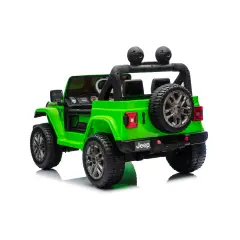 Jeep Wrangler Rubicon Auto Elettrica, Licenza Ufficiale, Telecomando e Luci LED, Verde - auto