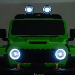 Jeep Wrangler Rubicon Auto Elettrica, Licenza Ufficiale, Telecomando e Luci LED, Verde - auto