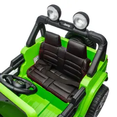 Jeep Wrangler Rubicon Auto Elettrica, Licenza Ufficiale, Telecomando e Luci LED, Verde - auto