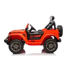 Jeep Wrangler Rubicon Auto Elettrica, Licenza Ufficiale, Telecomando e Luci LED, Arancio - auto
