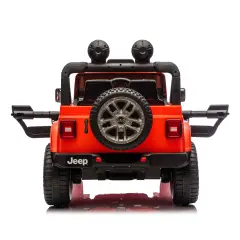 Jeep Wrangler Rubicon Auto Elettrica, Licenza Ufficiale, Telecomando e Luci LED, Arancio - auto