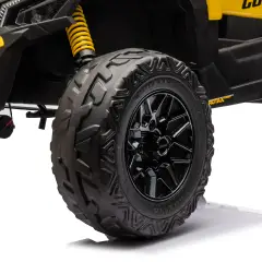 Can-Am Maverick UTV Elettrico per Bambini  con Telecomando e Sospensioni, Giallo - auto