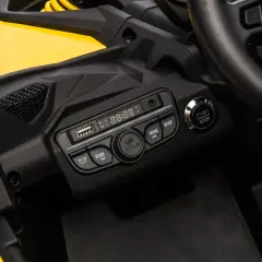 Can-Am Maverick UTV Elettrico per Bambini  con Telecomando e Sospensioni, Giallo - auto