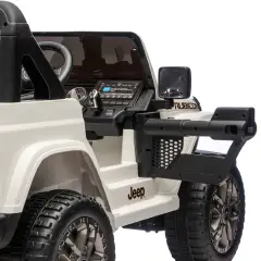 Jeep Wrangler Rubicon Auto Elettrica, Licenza Ufficiale, Telecomando e Luci LED, Bianco - auto