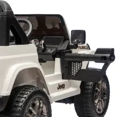 Jeep Wrangler Rubicon Auto Elettrica, Licenza Ufficiale, Telecomando e Luci LED, Bianco - auto