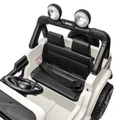 Jeep Wrangler Rubicon Auto Elettrica, Licenza Ufficiale, Telecomando e Luci LED, Bianco - auto