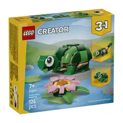 LEGO Creator 31377 Tartaruga 3 in 1 con Fiore di Ninfea 7+ - lego