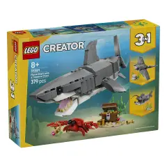 LEGO Creator 31381 Squalo 3 in 1 con Scrigno del Tesoro 8+ - lego