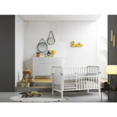 Lettino Evolutivo Win Pali Bianco/Naturale 6in1 con Tessile Menta - collezioni