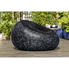 Pouf Gonfiabile Per Esterno - Interno Nero - estivo mare