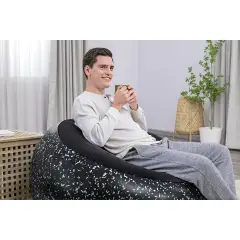 Pouf Gonfiabile Per Esterno - Interno Nero - estivo mare