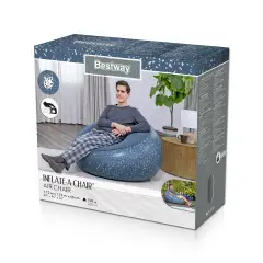 Pouf Gonfiabile Per Esterno - Interno Blu - estivo mare