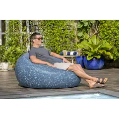 Pouf Gonfiabile Per Esterno - Interno Blu - estivo mare