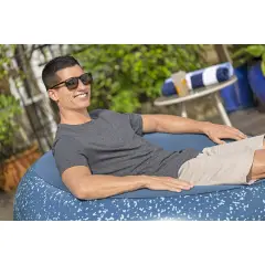 Pouf Gonfiabile Per Esterno - Interno Blu - estivo mare