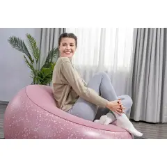 Pouf Gonfiabile Per Esterno - Interno Rosa Cipria - estivo mare