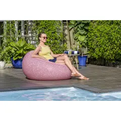 Pouf Gonfiabile Per Esterno - Interno Rosa Cipria - estivo mare