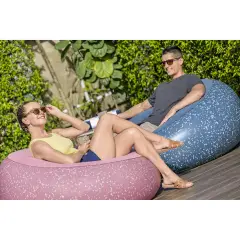 Pouf Gonfiabile Per Esterno - Interno Rosa Cipria - estivo mare
