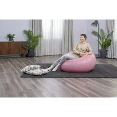 Pouf Gonfiabile Per Esterno - Interno Rosa Cipria - estivo mare