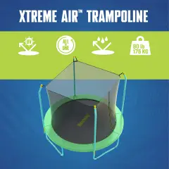 Trampolino Elastico Xtreme Air Da Esterno 2,44x2,50 M Verde - Equilibrio e coordinamento
