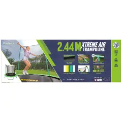Trampolino Elastico Xtreme Air Da Esterno 2,44x2,50 M Verde - Equilibrio e coordinamento