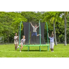 Trampolino Elastico Xtreme Air Da Esterno 2,44x2,50 M Verde - Equilibrio e coordinamento