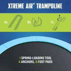 Trampolino Elastico Xtreme Air Da Esterno 3,05x2,55 M Blu - Equilibrio e coordinamento