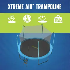 Trampolino Elastico Xtreme Air Da Esterno 3,66m x 2,78 M Blu Scuro - Equilibrio e coordinamento