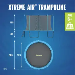 Trampolino Elastico Xtreme Air Da Esterno 3,66m x 2,78 M Blu Scuro - Equilibrio e coordinamento