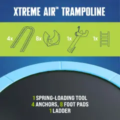 Trampolino Elastico Xtreme Air Da Esterno 3,66m x 2,78 M Blu Scuro - Equilibrio e coordinamento