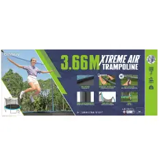 Trampolino Elastico Xtreme Air Da Esterno 3,66m x 2,78 M Blu Scuro - Equilibrio e coordinamento