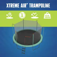 Trampolino Elastico Xtreme Air Da Esterno 4,27 x 2,86 M Verde Scuro - Equilibrio e coordinamento