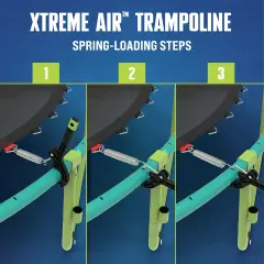 Trampolino Elastico Xtreme Air Da Esterno 4,27 x 2,86 M Verde Scuro - Equilibrio e coordinamento