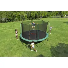 Trampolino Elastico Xtreme Air Da Esterno 4,27 x 2,86 M Verde Scuro - Equilibrio e coordinamento