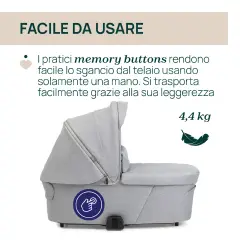 Navicella Bellagio Flexi Lunar Rock Chicco - trio e modulari