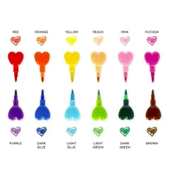 Legami - Dream in Colour 12 Pastelli Impilabili Heart - regalo e gadget valigeria