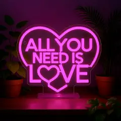 Legami - Lampada Led Effetto Neon All You Need Is Love - regalo e gadget valigeria