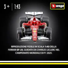 Auto 1:43 F1 Ferrari Sf-25 #16 Leclerc - diecast
