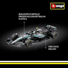 Auto 1:43 F1 Mercedes Amg W16 #12 Andrea Kimi Antonelli Con Casco - diecast