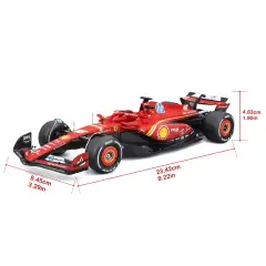 Modellino Ferrari SF-24 F1 #16 Leclerc 1:24 con Pilota BBURAGO - diecast
