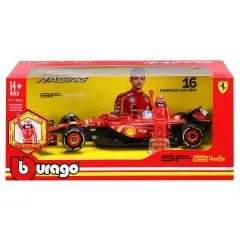 Modellino Ferrari SF-24 F1 #16 Leclerc 1:24 con Pilota BBURAGO - diecast