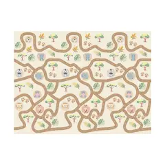 Maxi Tappeto Gioco Pieghevole Primi Passi cm 200x180, Alto Spessore 15mm, Allegra Savana - Primi giochi