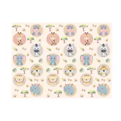 Maxi Tappeto Gioco Pieghevole Primi Passi cm 200x180, Alto Spessore 15mm, Allegra Savana - Primi giochi