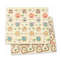 Maxi Tappeto Gioco Pieghevole Primi Passi cm 200x180, Alto Spessore 15mm, Allegra Savana - Primi giochi