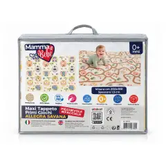 Maxi Tappeto Gioco Pieghevole Primi Passi cm 200x180, Alto Spessore 15mm, Allegra Savana - Primi giochi