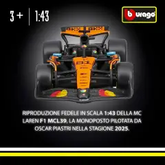Auto 1:43 F1 Mclaren MCL 39 #81 Oscar Piastri WB - diecast