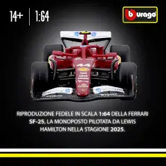 Auto 1:64 F1 Ferrari Sf-25 #44 Lewis Hamilton - diecast